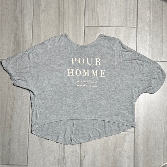 Zara Gray Short Sleeve Tee - Picture 1 of 4